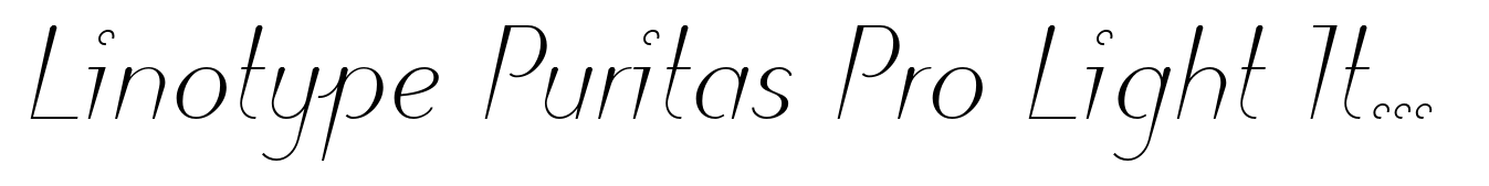 Linotype Puritas Pro Light Italic