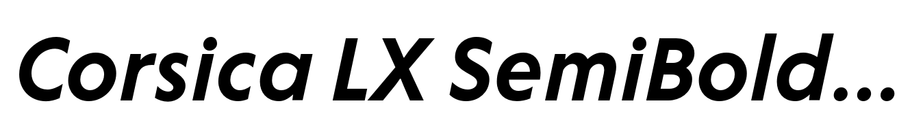 Corsica LX SemiBold Italic