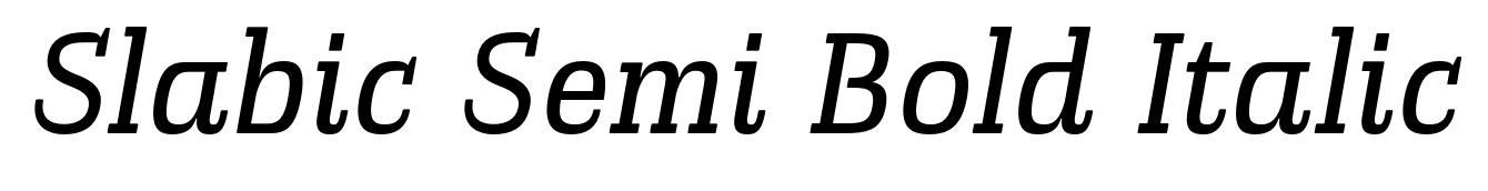 Slabic Semi Bold Italic
