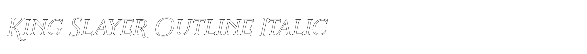 King Slayer Outline Italic image