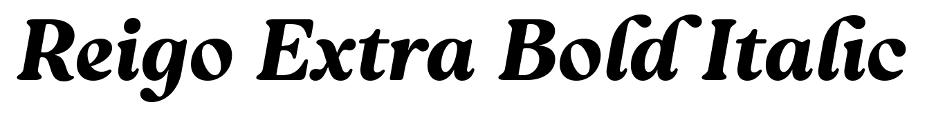 Reigo Extra Bold Italic