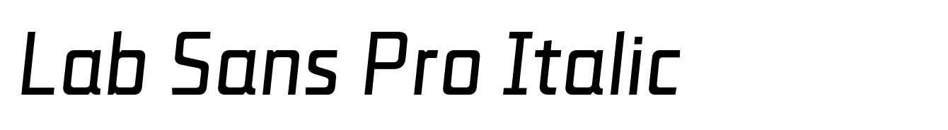 Lab Sans Pro Italic
