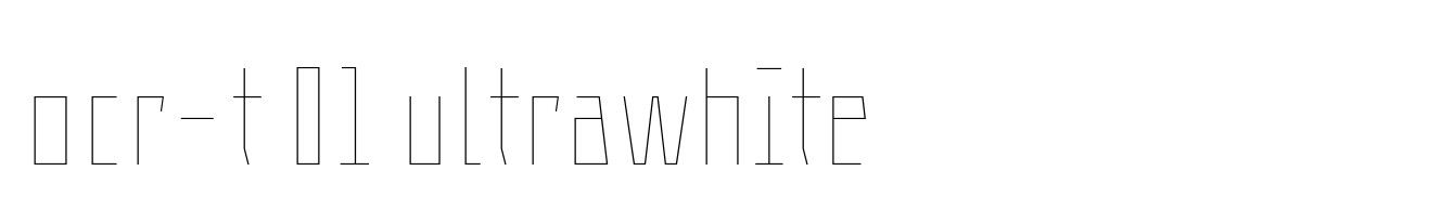 ocr-t 01 Ultrawhite