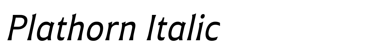 Plathorn Italic