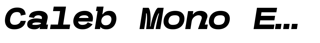 Caleb Mono Extra Bold Italic
