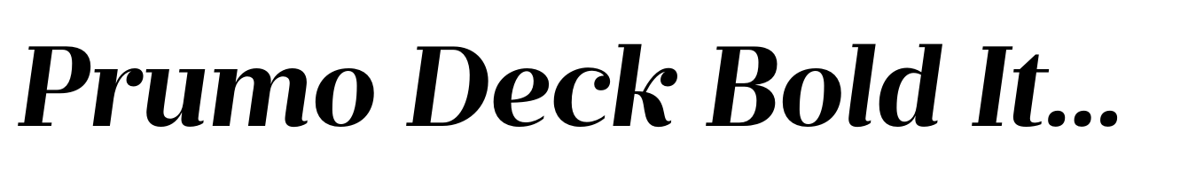 Prumo Deck Bold Italic