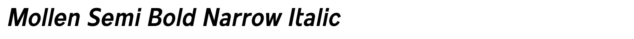 Mollen Semi Bold Narrow Italic image