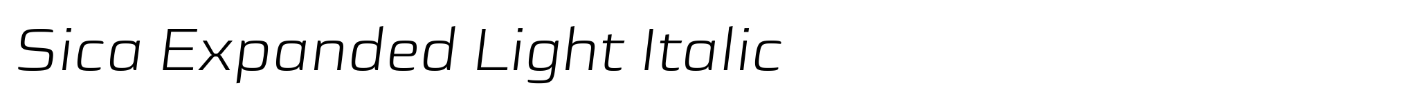 Sica Expanded Light Italic image