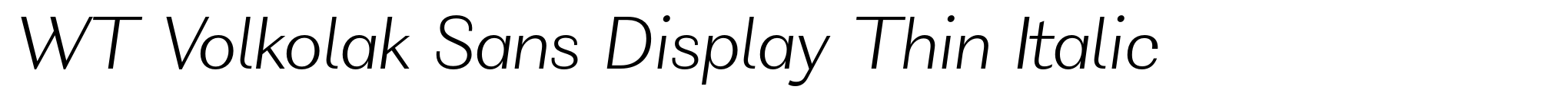 WT Volkolak Sans Display Thin Italic image