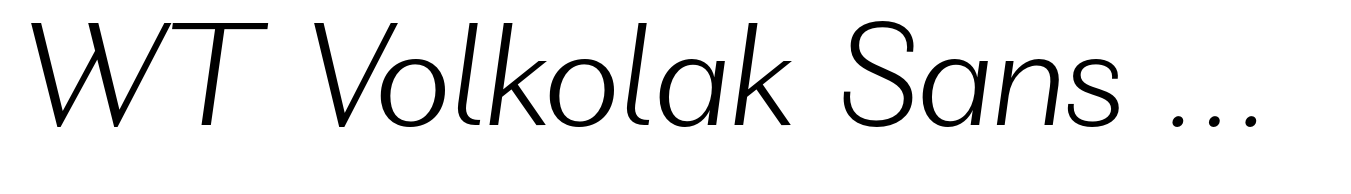 WT Volkolak Sans Display Thin Italic