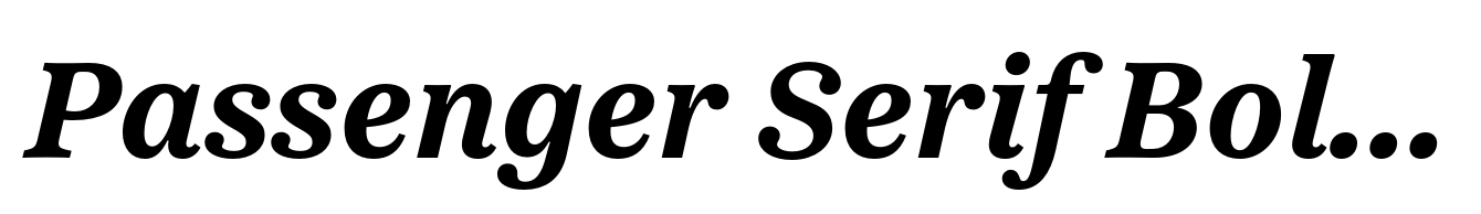 Passenger Serif Bold Italic