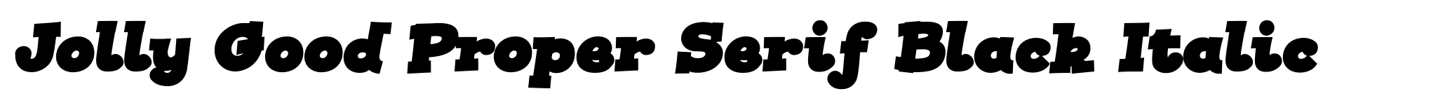 Jolly Good Proper Serif Black Italic image