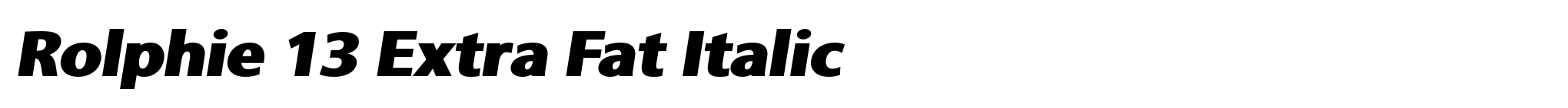 Rolphie 13 Extra Fat Italic image
