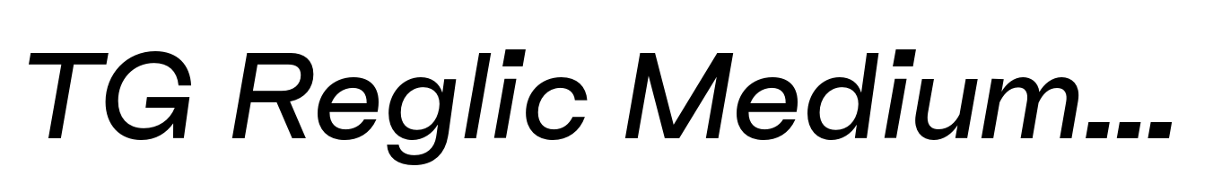 TG Reglic Medium Italic
