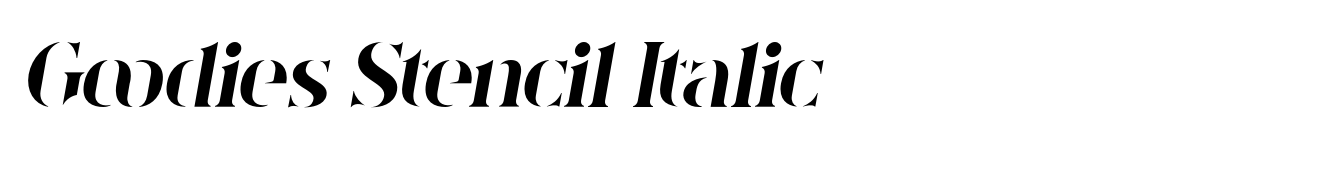 Goodies Stencil Italic