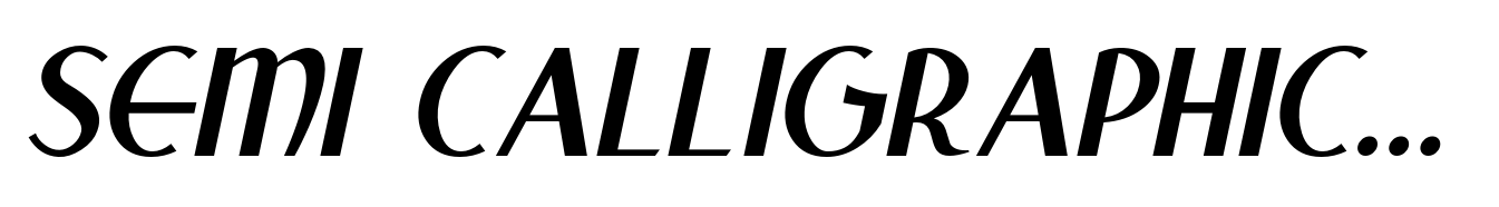 Semi Calligraphic Oblique JNL