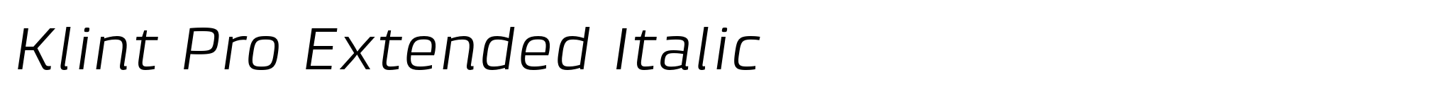 Klint Pro Extended Italic image