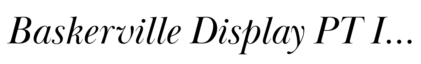 Baskerville Display PT Italic