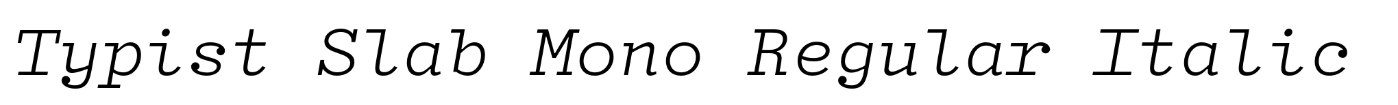 Typist Slab Mono Regular Italic image