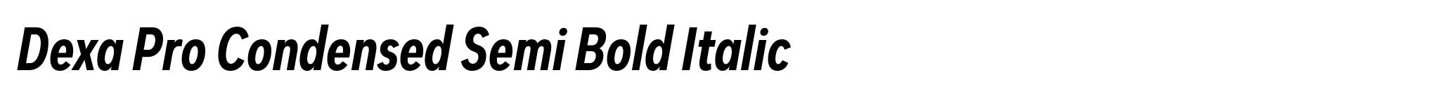 Dexa Pro Condensed Semi Bold Italic image