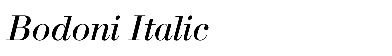 Bodoni Italic