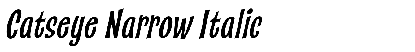 Catseye Narrow Italic