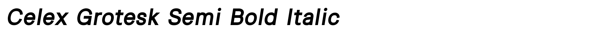 Celex Grotesk Semi Bold Italic image