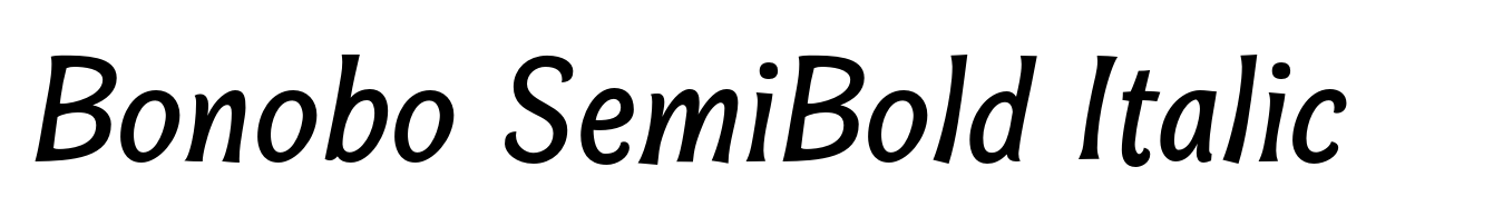 Bonobo SemiBold Italic