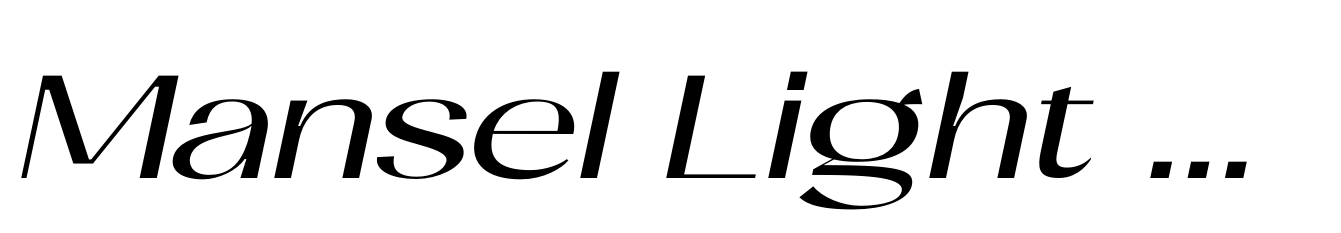 Mansel Light Expanded Italic