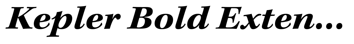 Kepler Bold Extended Italic