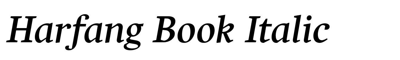 Harfang Book Italic