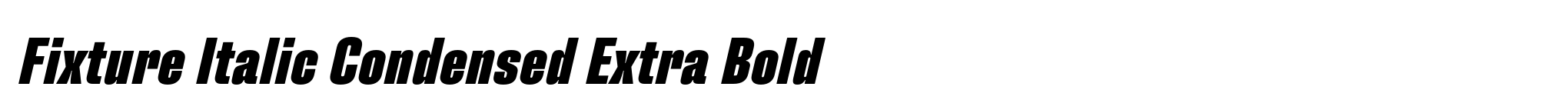 Fixture Italic Condensed Extra Bold image