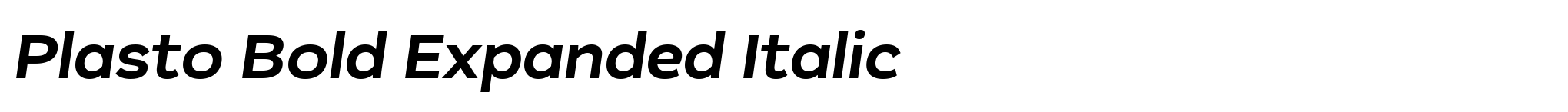 Plasto Bold Expanded Italic image