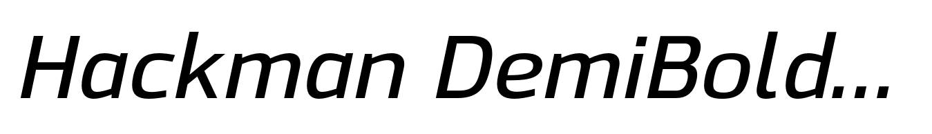 Hackman DemiBold Italic