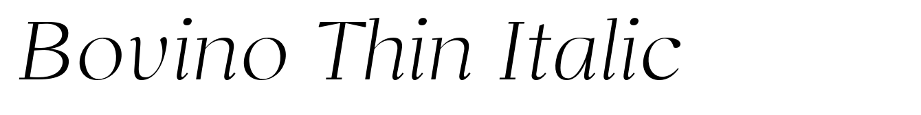Bovino Thin Italic