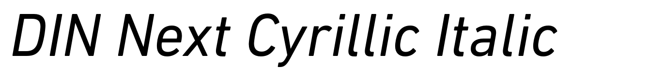 DIN Next Cyrillic Italic