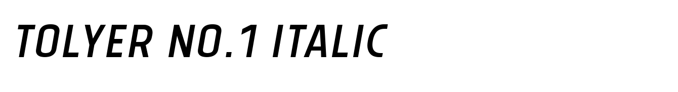 Tolyer No.1 Italic