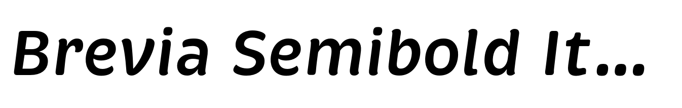 Brevia Semibold Italic