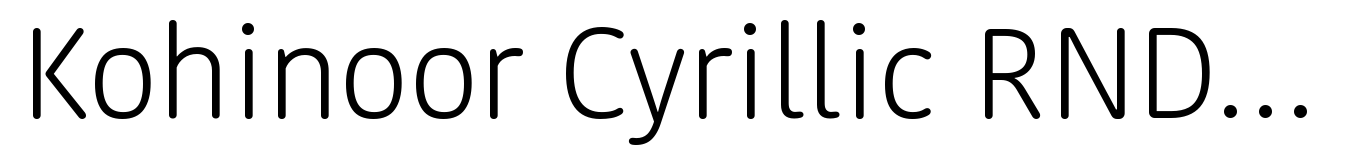 Kohinoor Cyrillic RND Regular