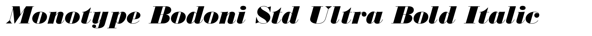 Monotype Bodoni Std Ultra Bold Italic image