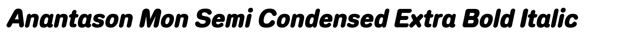 Anantason Mon Semi Condensed Extra Bold Italic image