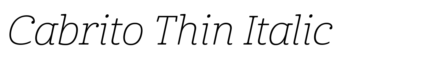 Cabrito Thin Italic
