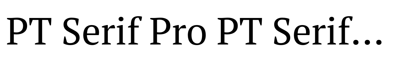 PT Serif Pro PT Serif Pro