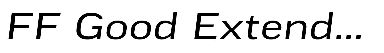 FF Good Extended Regular Italic