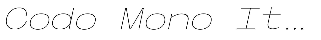 Codo Mono Italic Variable Weight