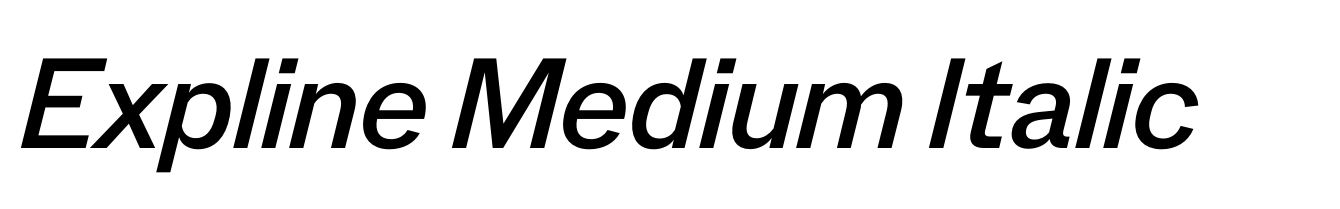 Expline Medium Italic