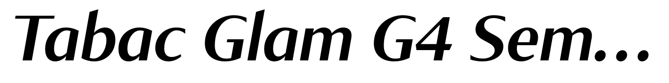 Tabac Glam G4 Semi Bold Italic