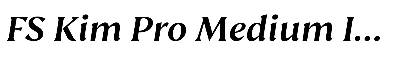 FS Kim Pro Medium Italic
