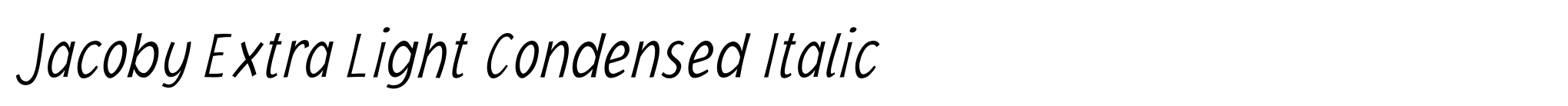 Jacoby Extra Light Condensed Italic image