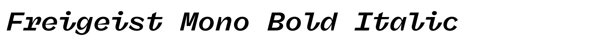Freigeist Mono Bold Italic image